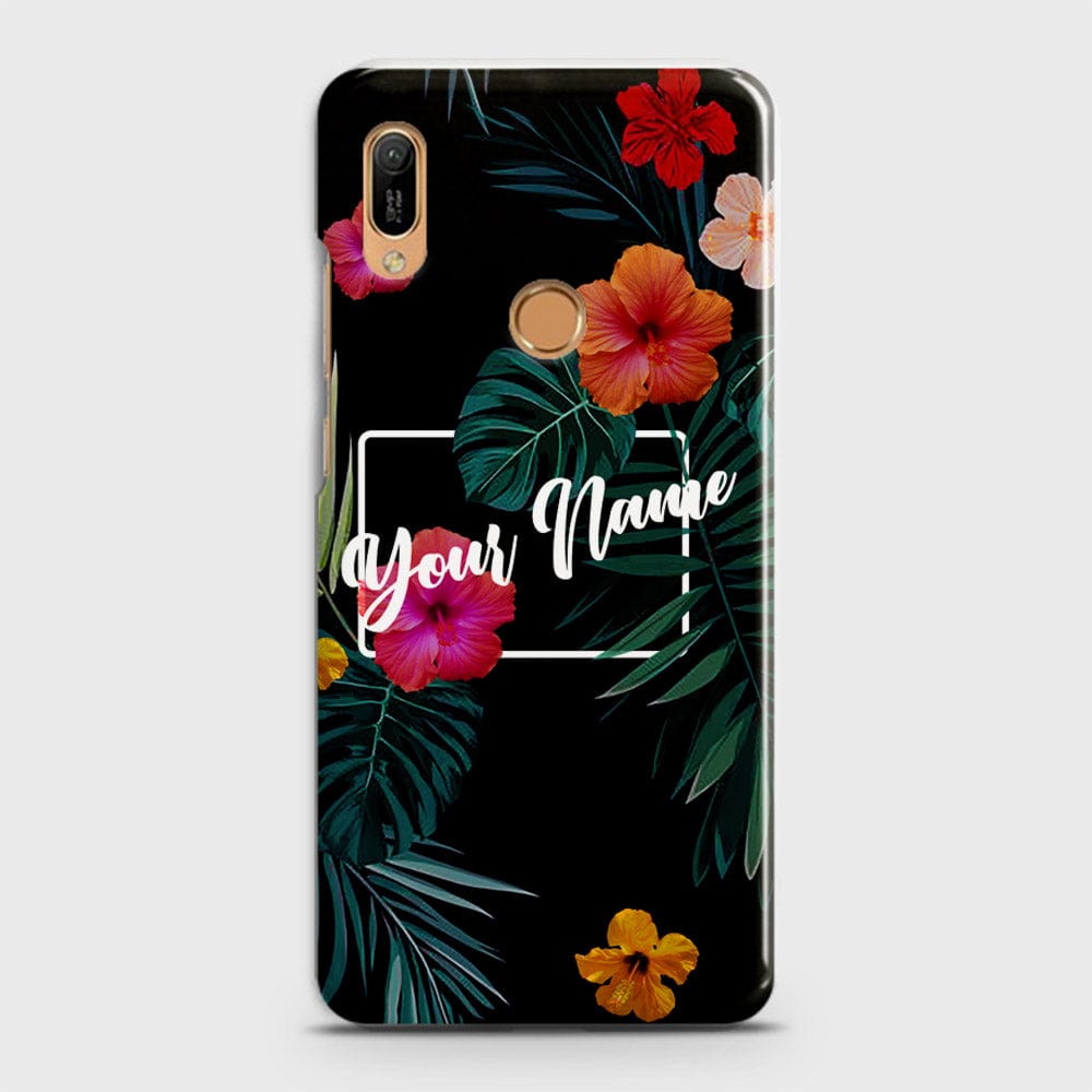 Huawei Y6 2019 Cover - Floral Series - Matte Finish - Snap On Hard Case with LifeTime Colors Guarantee