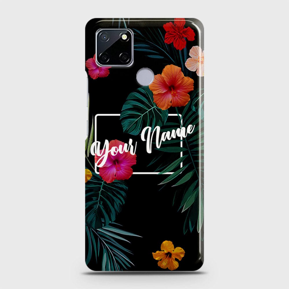 Realme C12 Cover - Floral Series - Matte Finish - Snap On Hard Case with LifeTime Colors Guarantee