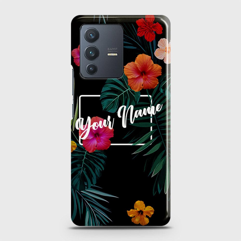 Vivo V23 5G Cover - Floral Series - Matte Finish - Snap On Hard Case with LifeTime Colors Guarantee