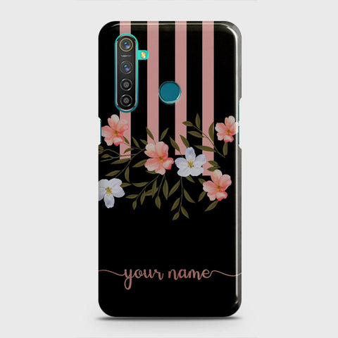 Realme 5 Cover - Floral Series - Matte Finish - Snap On Hard Case with LifeTime Colors Guarantee