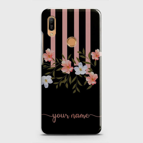 Huawei Y6 2019 Cover - Floral Series - Matte Finish - Snap On Hard Case with LifeTime Colors Guarantee