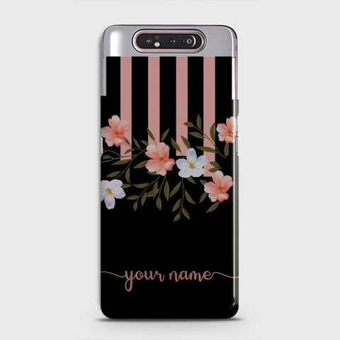 Samsung Galaxy A80 Cover - Floral Series - Matte Finish - Snap On Hard Case with LifeTime Colors Guarantee