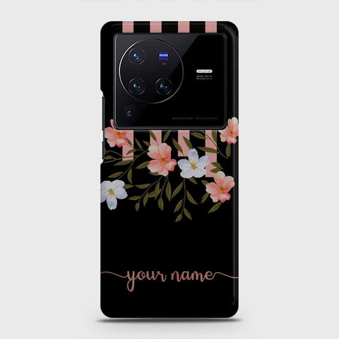 Vivo X80 Cover - Floral Series - Matte Finish - Snap On Hard Case with LifeTime Colors Guarantee