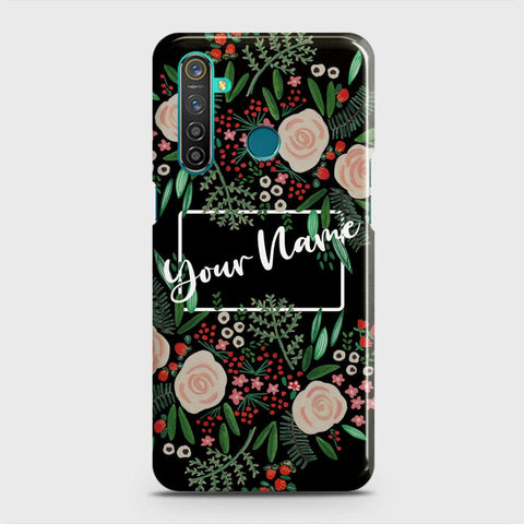 Realme 5 Pro Cover - Floral Series - Matte Finish - Snap On Hard Case with LifeTime Colors Guarantee