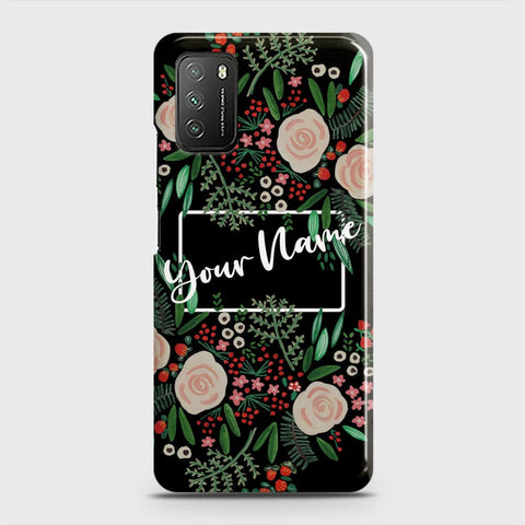 Xiaomi Poco M3 Cover - Floral Series - Matte Finish - Snap On Hard Case with LifeTime Colors Guarantee