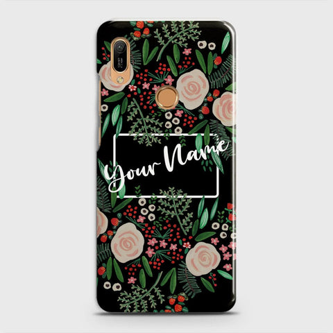 Huawei Y6 2019 Cover - Floral Series - Matte Finish - Snap On Hard Case with LifeTime Colors Guarantee