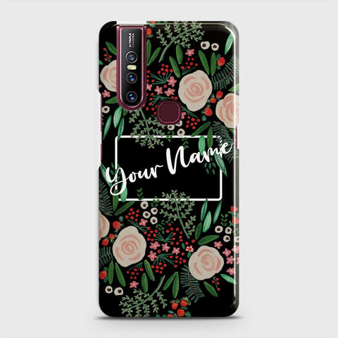 Vivo V15 Cover - Floral Series - Matte Finish - Snap On Hard Case with LifeTime Colors Guarantee