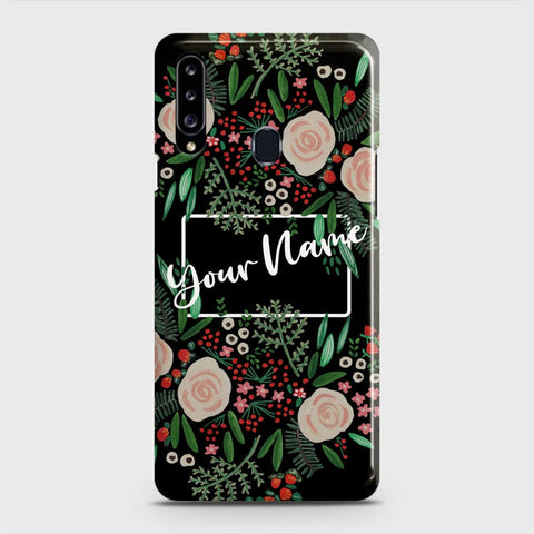 Samsung Galaxy A20s Cover - Floral Series - Matte Finish - Snap On Hard Case with LifeTime Colors Guarantee