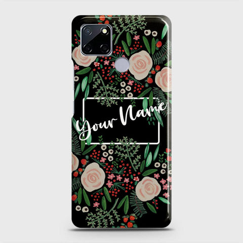 Realme Narzo 30A Cover - Floral Series - Matte Finish - Snap On Hard Case with LifeTime Colors Guarantee