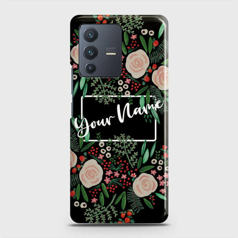 Vivo V23 5G Cover - Floral Series - Matte Finish - Snap On Hard Case with LifeTime Colors Guarantee