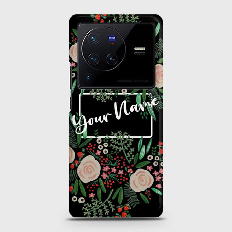 Vivo X80 Cover - Floral Series - Matte Finish - Snap On Hard Case with LifeTime Colors Guarantee