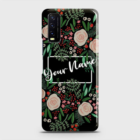 Vivo Y20s  Cover - Floral Series - Matte Finish - Snap On Hard Case with LifeTime Colors Guarantee