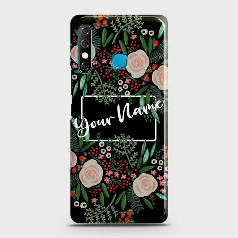 Infinix Hot 8 Cover - Floral Series - Matte Finish - Snap On Hard Case with LifeTime Colors Guarantee