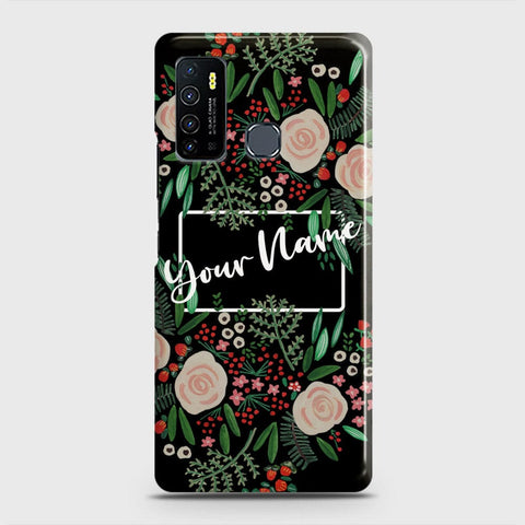 Tecno Camon 15 Cover - Floral Series - Matte Finish - Snap On Hard Case with LifeTime Colors Guarantee