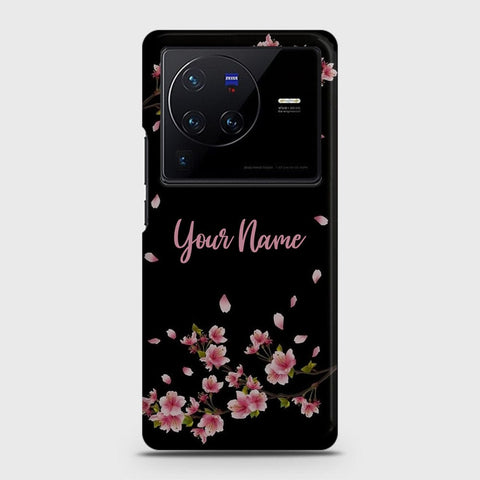 Vivo X80 Cover - Floral Series - Matte Finish - Snap On Hard Case with LifeTime Colors Guarantee