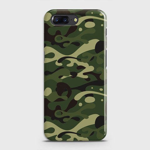 OnePlus 5  Cover - Camo Series - Forest Green Design - Matte Finish - Snap On Hard Case with LifeTime Colors Guarantee
