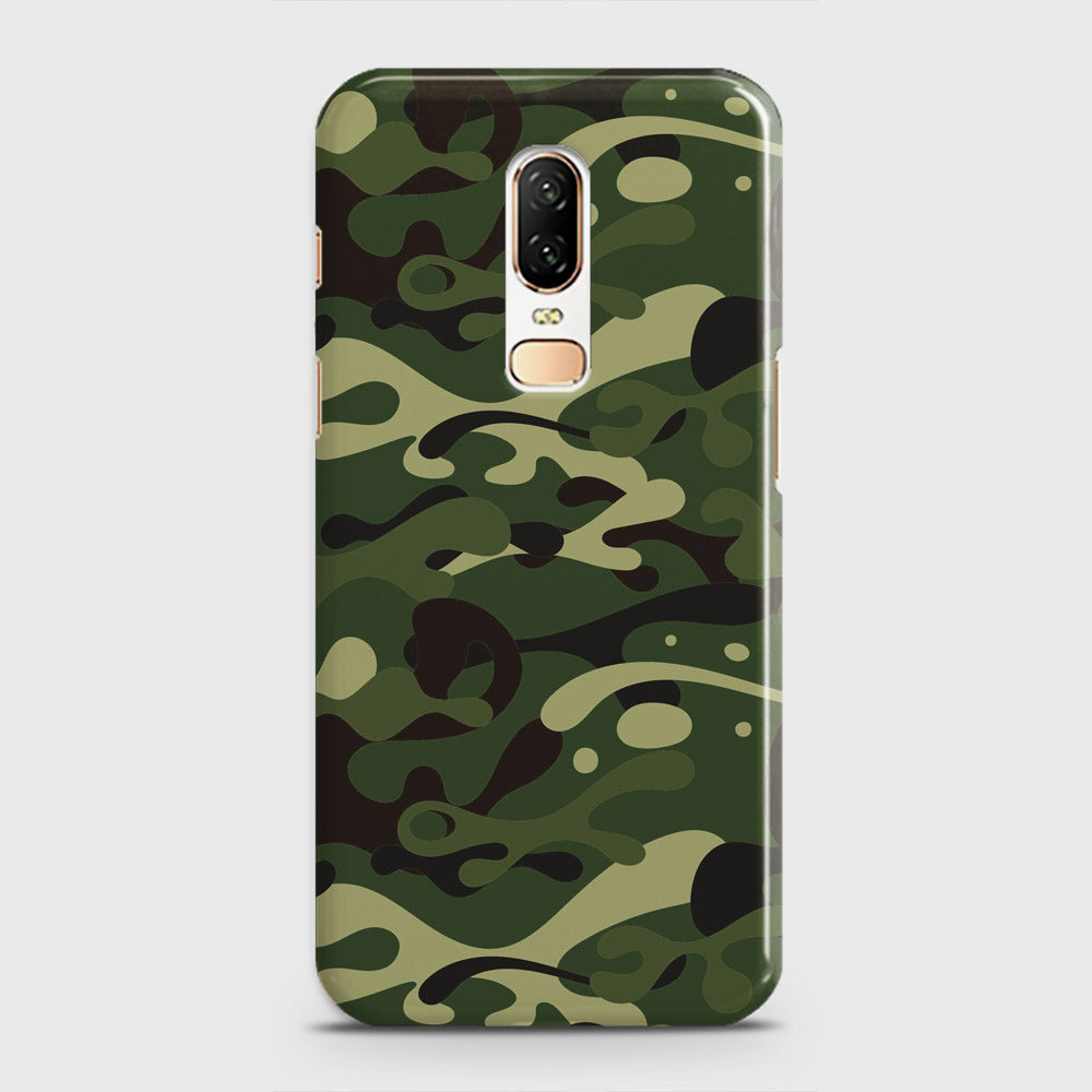 OnePlus 6  Cover - Camo Series - Forest Green Design - Matte Finish - Snap On Hard Case with LifeTime Colors Guarantee