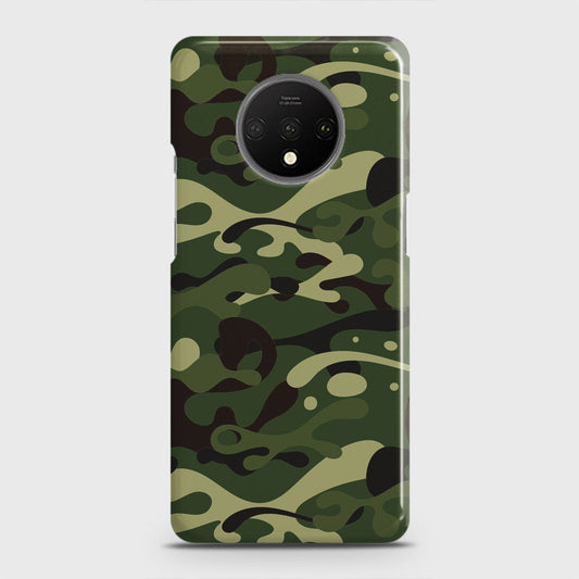 OnePlus 7T Cover - Camo Series - Forest Green Design - Matte Finish - Snap On Hard Case with LifeTime Colors Guarantee