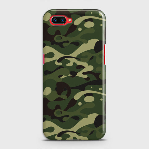 Oppo A3S Cover - Camo Series - Forest Green Design - Matte Finish - Snap On Hard Case with LifeTime Colors Guarantee