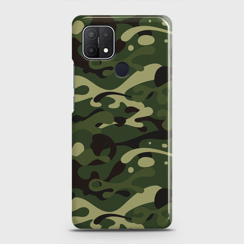 Oppo A15s Cover - Camo Series - Forest Green Design - Matte Finish - Snap On Hard Case with LifeTime Colors Guarantee