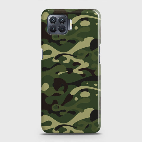 Oppo F17 Cover - Camo Series - Forest Green Design - Matte Finish - Snap On Hard Case with LifeTime Colors Guarantee