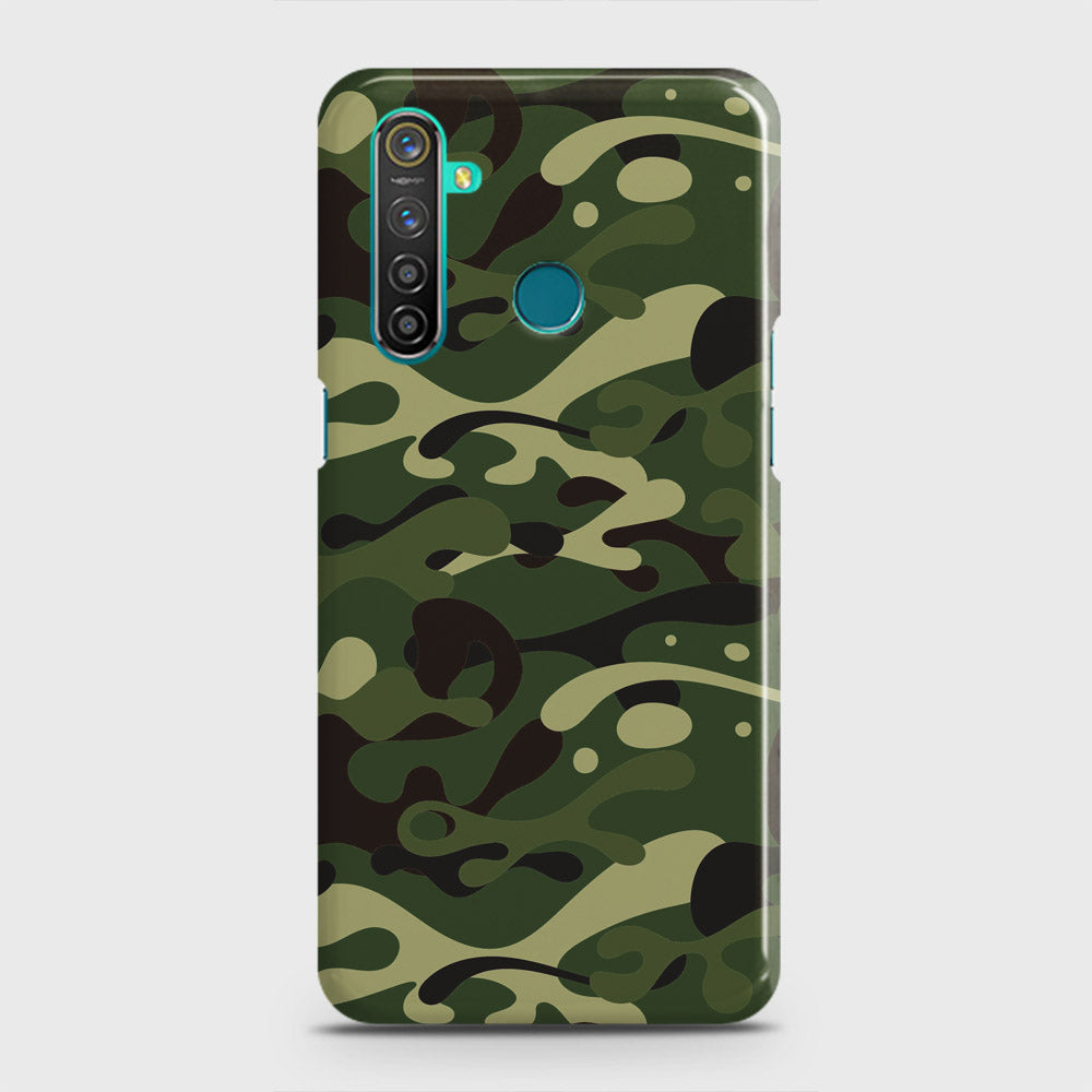 Realme 5 Cover - Camo Series - Forest Green Design - Matte Finish - Snap On Hard Case with LifeTime Colors Guarantee