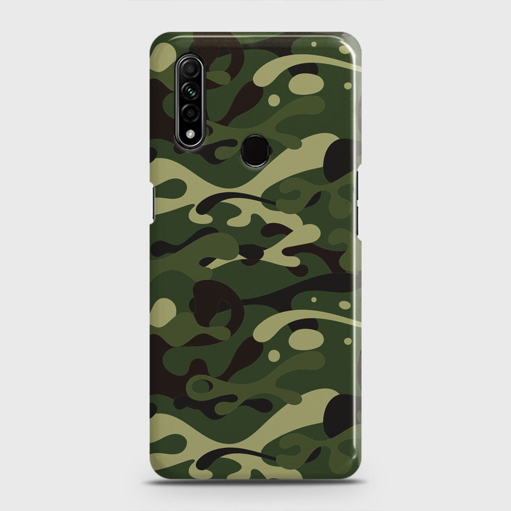 Oppo A8 Cover - Camo Series - Forest Green Design - Matte Finish - Snap On Hard Case with LifeTime Colors Guarantee