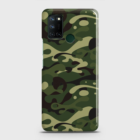 Realme C17 Cover - Camo Series - Forest Green Design - Matte Finish - Snap On Hard Case with LifeTime Colors Guarantee