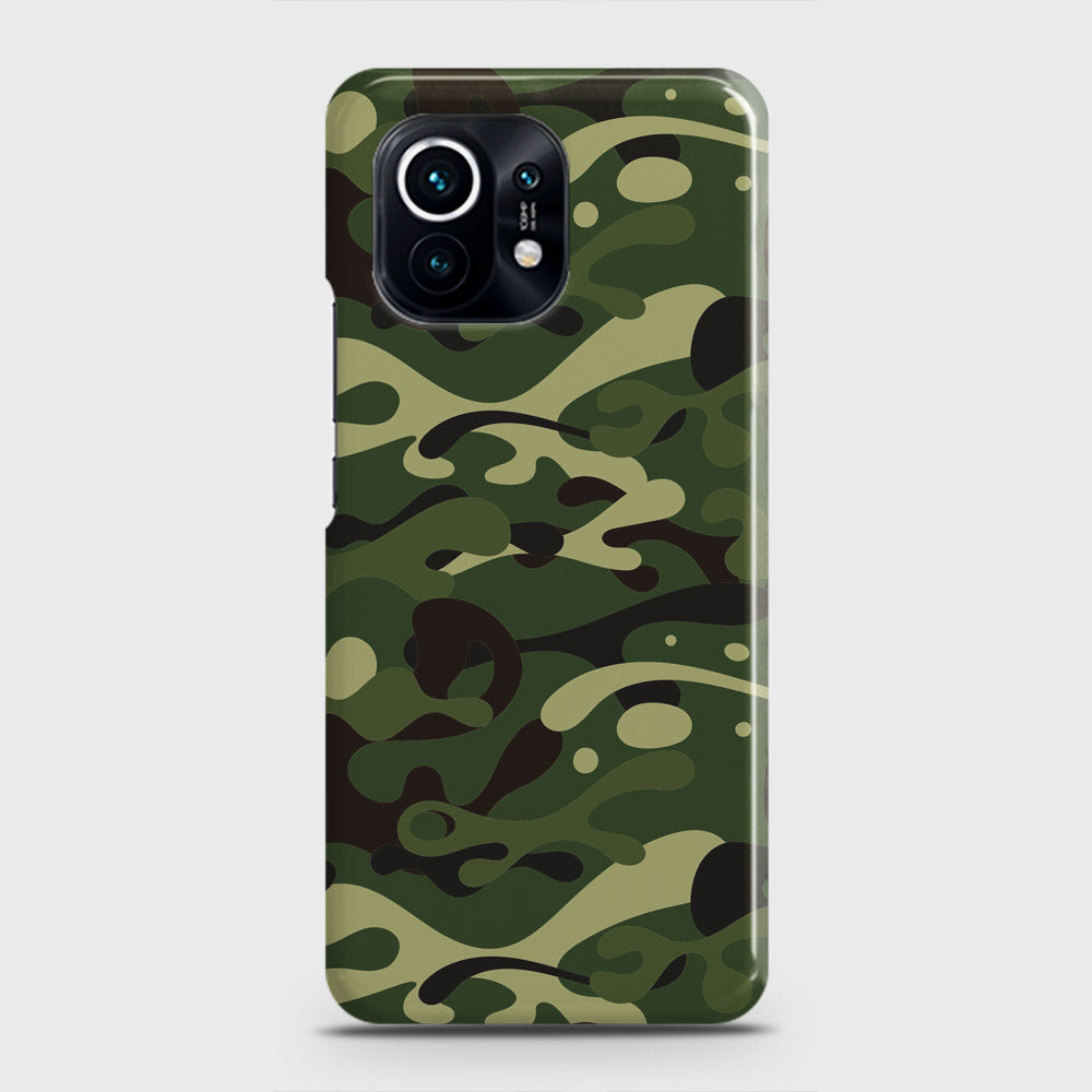 Xiaomi Mi 11 Cover - Camo Series - Forest Green Design - Matte Finish - Snap On Hard Case with LifeTime Colors Guarantee