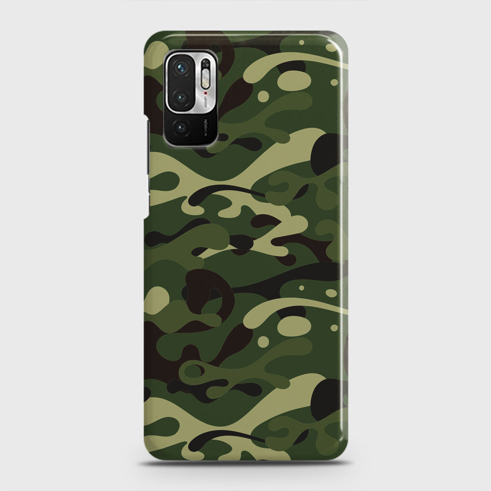 Xiaomi Redmi Note 10 5G Cover - Camo Series - Forest Green Design - Matte Finish - Snap On Hard Case with LifeTime Colors Guarantee