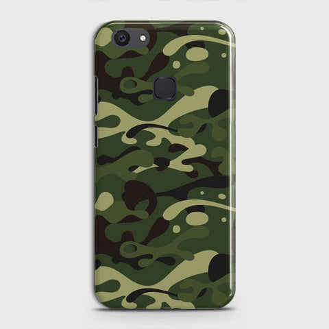 Vivo V7 Plus Cover - Camo Series - Forest Green Design - Matte Finish - Snap On Hard Case with LifeTime Colors Guarantee