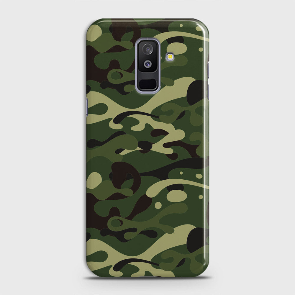 Samsung Galaxy A6 Plus 2018 Cover - Camo Series - Forest Green Design - Matte Finish - Snap On Hard Case with LifeTime Colors Guarantee