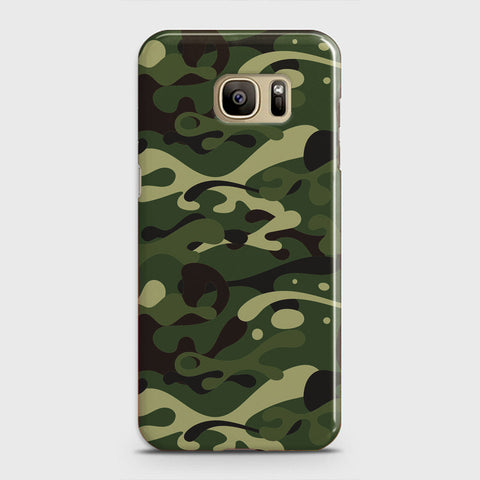 Samsung Galaxy S7 Cover - Camo Series - Forest Green Design - Matte Finish - Snap On Hard Case with LifeTime Colors Guarantee