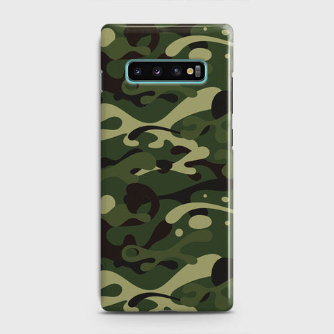 Samsung Galaxy S10 Plus Cover - Camo Series - Forest Green Design - Matte Finish - Snap On Hard Case with LifeTime Colors Guarantee