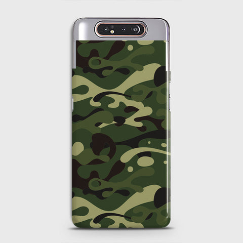 Samsung Galaxy A80 Cover - Camo Series - Forest Green Design - Matte Finish - Snap On Hard Case with LifeTime Colors Guarantee