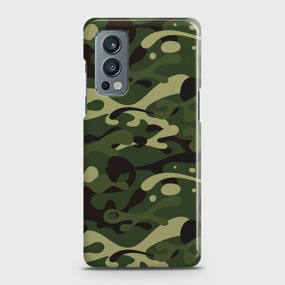 OnePlus Nord 2 Cover - Camo Series - Forest Green Design - Matte Finish - Snap On Hard Case with LifeTime Colors Guarantee