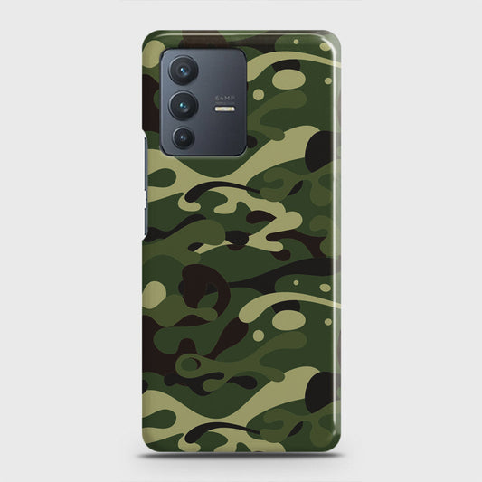 Vivo V23 5G Cover - Camo Series - Forest Green Design - Matte Finish - Snap On Hard Case with LifeTime Colors Guarantee