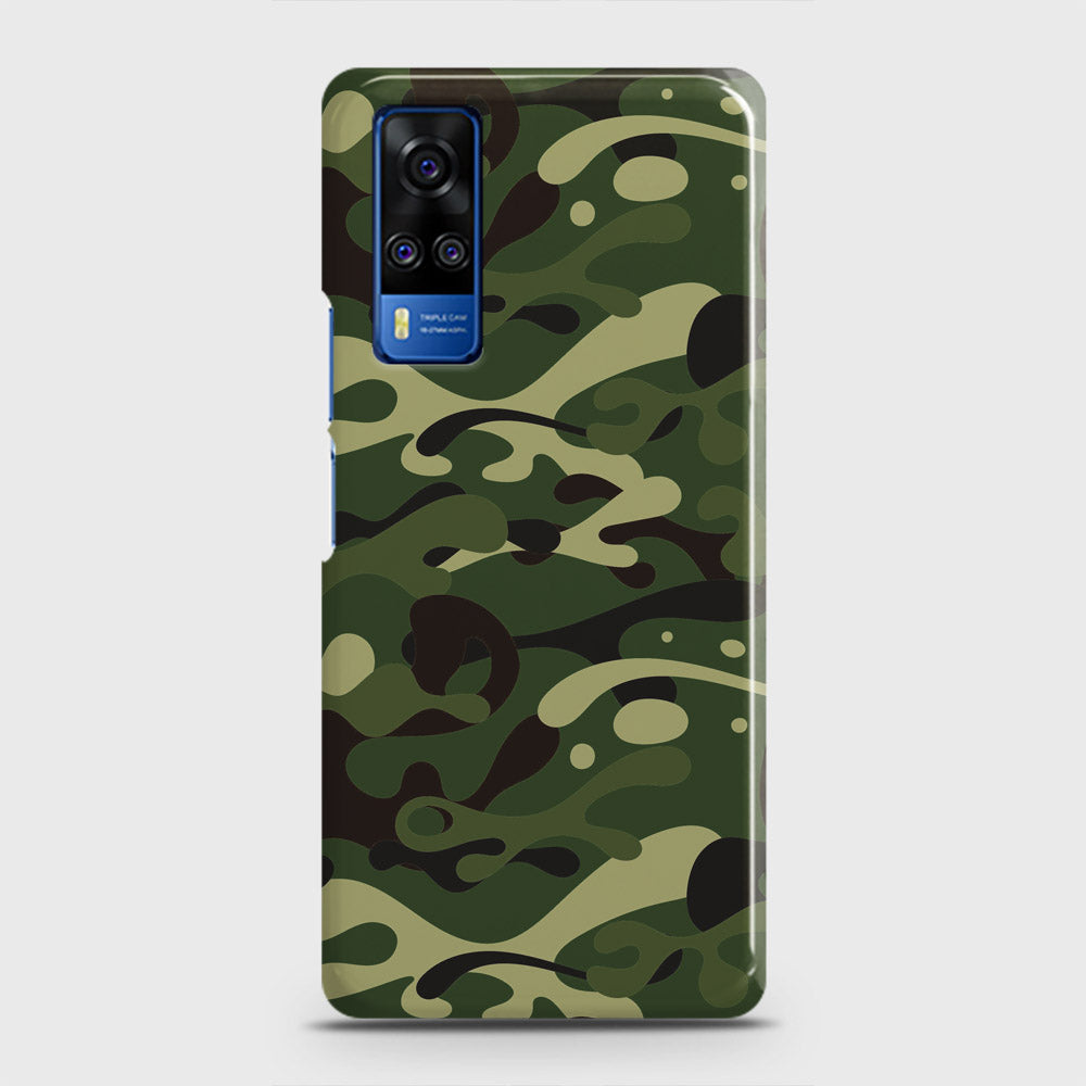 Vivo Y33  Cover - Camo Series - Forest Green Design - Matte Finish - Snap On Hard Case with LifeTime Colors Guarantee