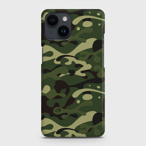 iPhone 14 Cover - Camo Series - Forest Green Design - Matte Finish - Snap On Hard Case with LifeTime Colors Guarantee