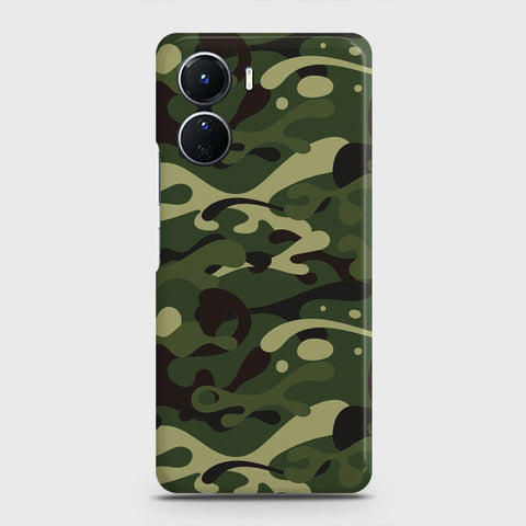 Vivo Y16 Cover - Camo Series - Forest Green Design - Matte Finish - Snap On Hard Case with LifeTime Colors Guarantee