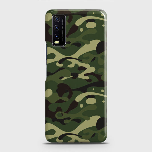 Vivo Y12s  Cover - Camo Series - Forest Green Design - Matte Finish - Snap On Hard Case with LifeTime Colors Guarantee