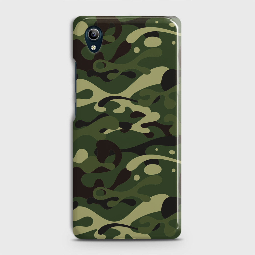 Vivo Y1s  Cover - Camo Series - Forest Green Design - Matte Finish - Snap On Hard Case with LifeTime Colors Guarantee