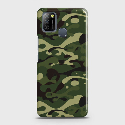 Infinix Smart 5 Cover - Camo Series - Forest Green Design - Matte Finish - Snap On Hard Case with LifeTime Colors Guarantee