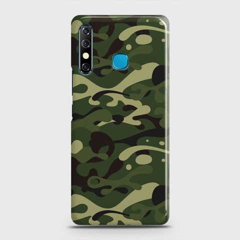 Infinix Hot 8 Cover - Camo Series - Forest Green Design - Matte Finish - Snap On Hard Case with LifeTime Colors Guarantee
