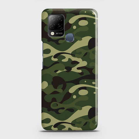 Infinix Hot 10s Cover - Camo Series - Forest Green Design - Matte Finish - Snap On Hard Case with LifeTime Colors Guarantee