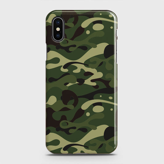 iPhone XS Max Cover - Camo Series - Forest Green Design - Matte Finish - Snap On Hard Case with LifeTime Colors Guarantee