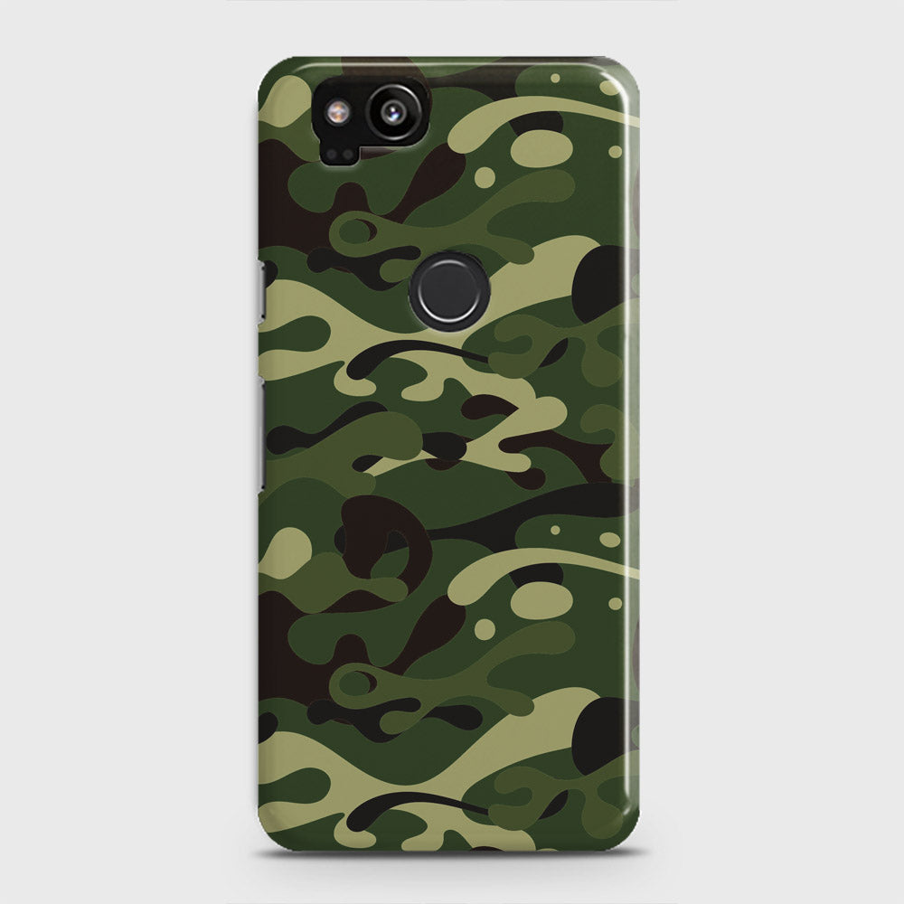 Google Pixel 2 Cover - Camo Series - Forest Green Design - Matte Finish - Snap On Hard Case with LifeTime Colors Guarantee