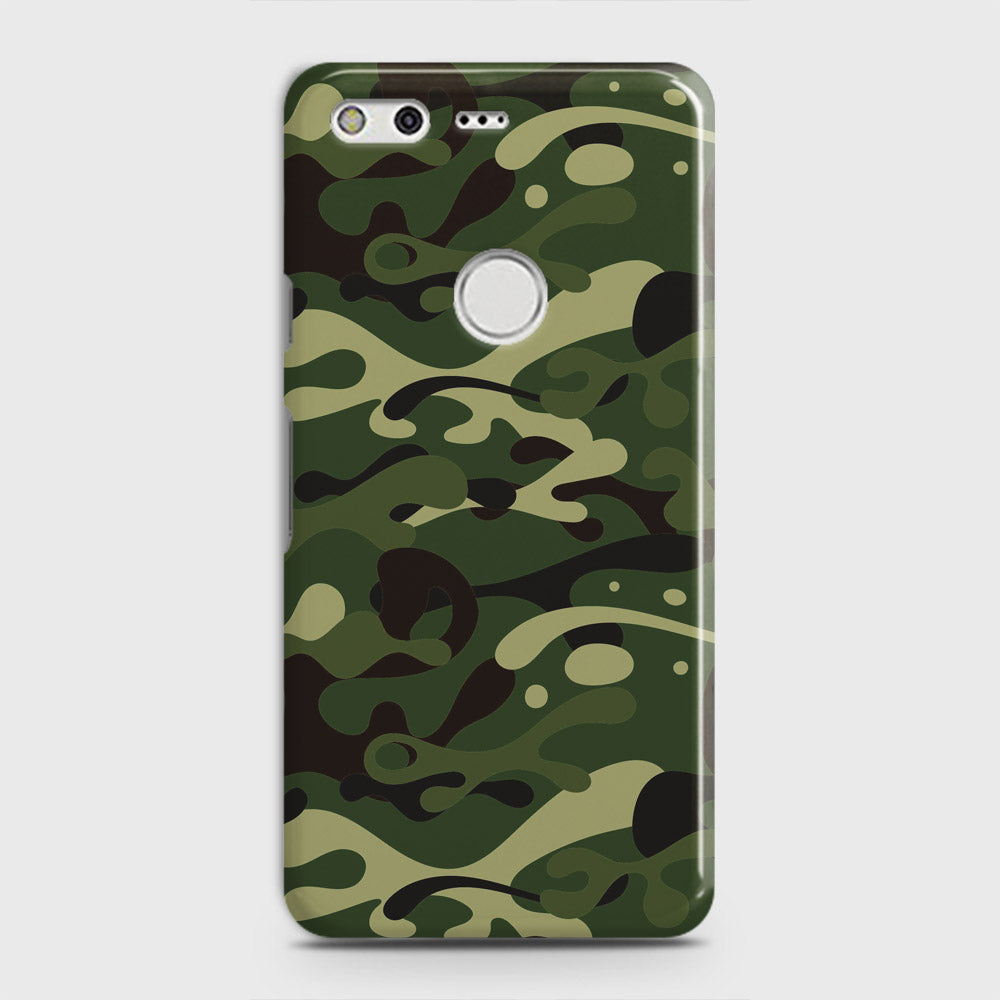 Google Pixel XL Cover - Camo Series - Forest Green Design - Matte Finish - Snap On Hard Case with LifeTime Colors Guarantee