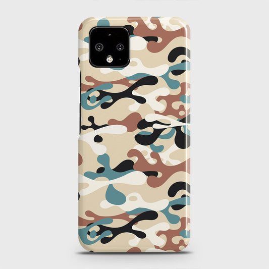 Google Pixel 4 Cover - Camo Series - Black & Brown Design - Matte Finish - Snap On Hard Case with LifeTime Colors Guarantee