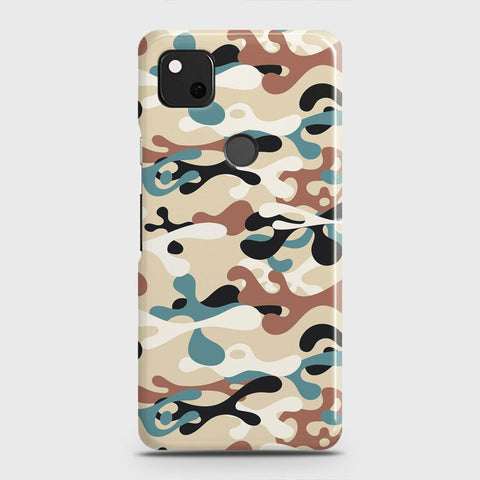 Google Pixel 4a Cover - Camo Series - Black & Brown Design - Matte Finish - Snap On Hard Case with LifeTime Colors Guarantee